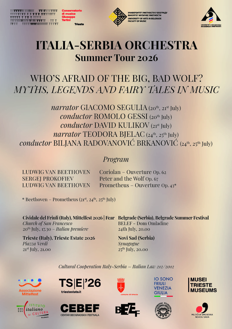Locandina tournée Italia Serbia orchestra